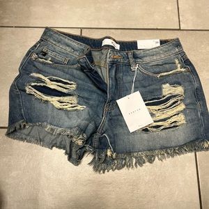 Kancan distressed denim shorts